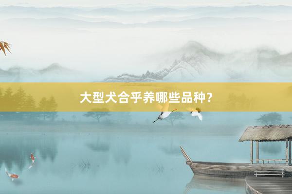 大型犬合乎养哪些品种？